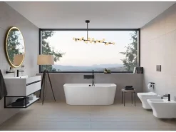 pianura Badewannenmodul Unterputz inkl. Grundkörper und Brausegarnitur Giulia in Matt Schwarz