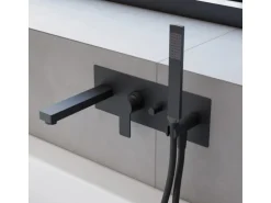 pianura Badewannenmodul Unterputz inkl. Grundkörper und Brausegarnitur Giulia in Matt Schwarz