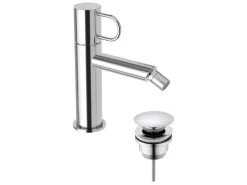 pianura Bidet-Einhebelmischer Stella 5L mit Pop Up Ablaufventil in Chrom
