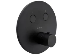 pianura Thermostat Unterputz für 2 Verbraucher Stella Smart Push in Schwarz Matt