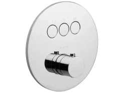 pianura Thermostat Unterputz für 3 Verbraucher Stella Smart Push in Chrom