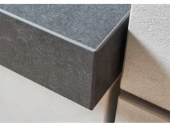 pino Küchenzeile 220 cm Beton Weißgrau Anschlag rechts 1 Geräteschrank