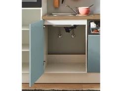 pino Küchenzeile 370 cm Fjordgrün Anschlag rechts 1 Geräte-, 1 Apothekerschrank
