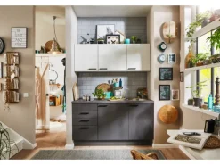 pino Küchenzeile 160 cm Grafit Anschlag rechts