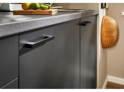 pino Küchenzeile 160 cm Grafit Anschlag links