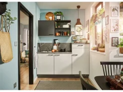 pino Küchenzeile 180 cm Lichtgrau Anschlag rechts 1 Geräteschrank