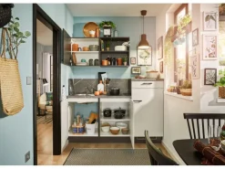 pino Küchenzeile 180 cm Lichtgrau Anschlag rechts 1 Geräteschrank