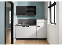 pino Küchenzeile 180 cm Lichtgrau Anschlag rechts 1 Geräteschrank