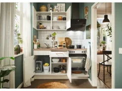 pino Küchenzeile 160 cm Weiß Anschlag rechts