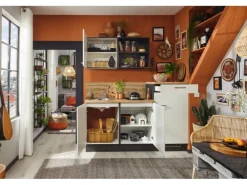 pino Küchenzeile 180 cm Weiß Anschlag rechts 1 Geräteschrank