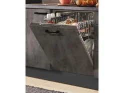 pino Küchenzeile 370cm Beton Grafitgrau Anschlag L 1 Geräte-, 1 Apothekerschrank