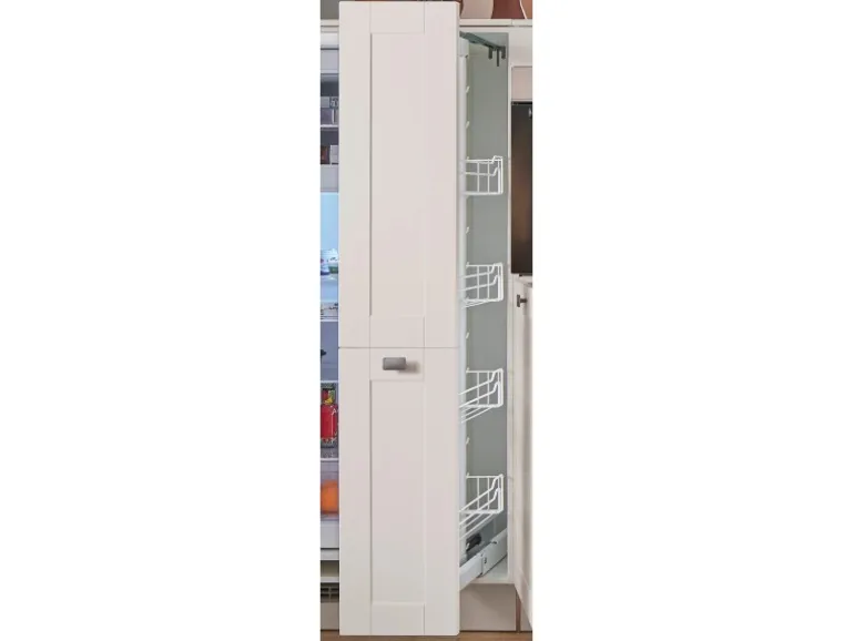 pino Küchenzeile 370cm Kaschmirgrau Matt Anschlag L 1Geräte-, 1 Apothekerschrank