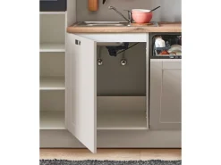 pino Küchenzeile 360cm Kaschmirgrau Matt Anschlag R 1 Geräte-, 1Apothekerschrank