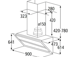 PKM Dunstabzugshaube 9080 BZ + Schwarz