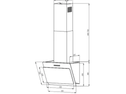 PKM Dunstabzugshaube S22-45BBPY Schwarz