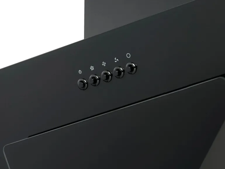 PKM Dunstabzugshaube 9039X kopffrei Schwarz Glas 60 cm EEK: A