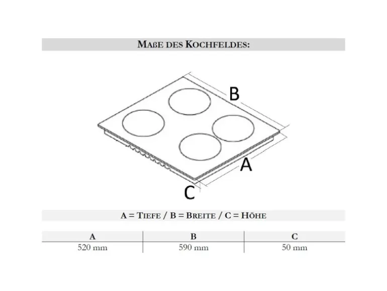 PKM Glaskeramikkochfeld autark EB-C4-2KBTCG