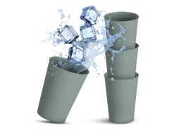 ProHome Becher Kunststoff Grün 0,2 Liter 4er Pack