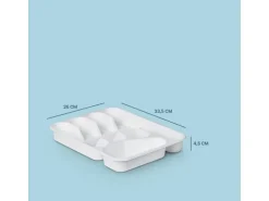 ProHome Besteckkasten 33,5 x 26 x 4,5 cm Weiß