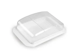 ProHome Butterdose Mit Transparentem Deckel Weiß