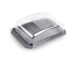 ProHome Butterdose Mit Transparentem Deckel Anthrazit