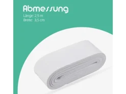 ProHome Gummiband 2,5 m x 3,5 cm Weiß