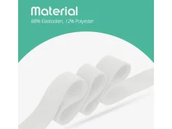 ProHome Gummiband 2,5 m x 1,5 cm Weiß