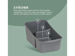 ProHome Küchenorganizer Gewürze & Tüten Anthrazit 4er Pack
