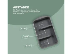 ProHome Küchenorganizer Gewürze & Tüten Anthrazit 4er Pack