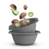 ProHome Kunststoff Schüssel BPA Frei 1,55 x 6 cm Grau 2er Pack