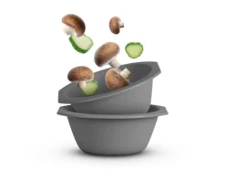 ProHome Kunststoff Schüssel BPA Frei 1,55 x 6 cm Grau 2er Pack