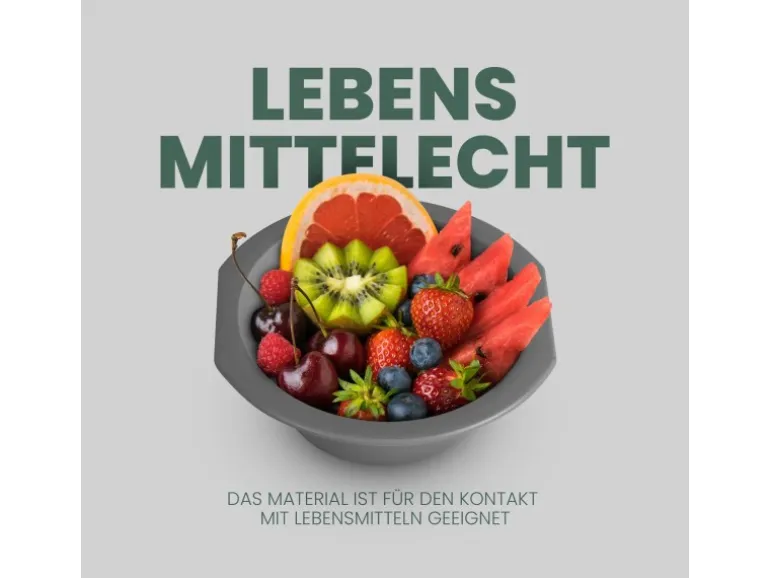 ProHome Kunststoff Schüssel BPA Frei 1,55 x 6 cm Grau 2er Pack