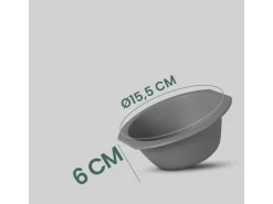 ProHome Kunststoff Schüssel BPA Frei 1,55 x 6 cm Grau 2er Pack