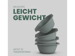 ProHome Kunststoff Schüssel BPA Frei 1,55 x 6 cm Grün 4er Pack