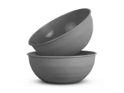 ProHome Kunststoff Schüssel BPA Frei 255 x 10 cm Grau 2er Pack