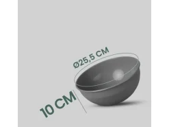 ProHome Kunststoff Schüssel BPA Frei 255 x 10 cm Grau 2er Pack