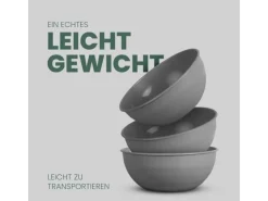 ProHome Kunststoff Schüssel BPA Frei 255 x 10 cm Grau 2er Pack