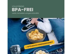 ProHome Kunststoff Schüssel BPA Frei 255 x 10 cm Grau 2er Pack