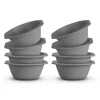 ProHome Kunststoff Schüssel BPA Frei 1,55 x 6 cm Grau 8er Pack