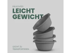 ProHome Kunststoff Schüssel BPA Frei 1,55 x 6 cm Grau 8er Pack