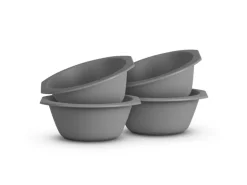 ProHome Kunststoff Schüssel BPA Frei 1,55 x 6 cm Grau 4er Pack