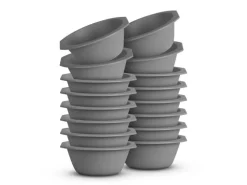 ProHome Kunststoff Schüssel BPA Frei 1,55 x 6 cm Grau 16er Pack