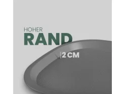 ProHome Kunststoff Tablett BPA Frei 377 x 277 cm Grau 4er Pack