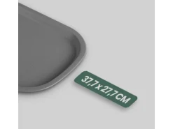 ProHome Kunststoff Tablett BPA Frei 377 x 277 cm Grau 2er Pack