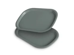 ProHome Kunststoff Tablett BPA Frei 377 x 277 cm Grün 2er Pack