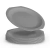 ProHome Kunststoff Teller BPA Frei Ø23 cm Grau 8er Pack