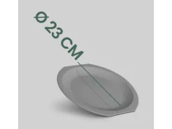 ProHome Kunststoff Teller BPA Frei Ø23 cm Grau 8er Pack