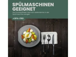 ProHome Kunststoff Teller BPA Frei Ø23 cm Grau 4er Pack