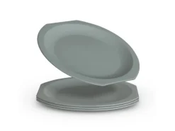 ProHome Kunststoff Teller BPA Frei Ø23 cm Grün 4er Pack