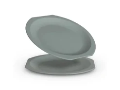 ProHome Kunststoff Teller BPA Frei Ø23 cm Grün 2er Pack